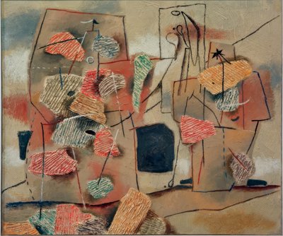 Zwei Figuren, Kammzug von Willi Baumeister