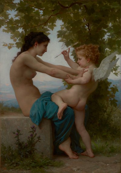 Ein junges Mädchen verteidigt sich gegen Amor von William-Adolphe Bouguereau