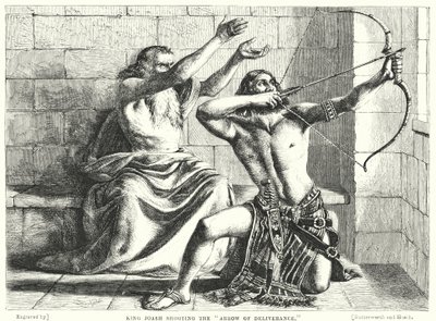 König Joasch schießt den Pfeil der Erlösung (Stich) von William (after) Dyce