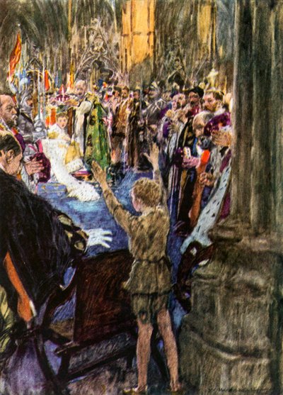 "Ich verbiete dir, die Krone Englands auf diesen verwirkten Kopf zu setzen. Ich bin der König" von William (after) Hatherell