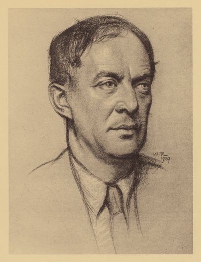 Porträt von Walter de la Mare von William (after) Rothenstein