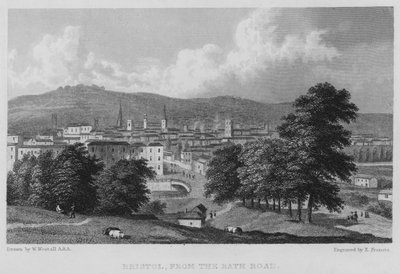Bristol von der Bath Road von William (after) Westall
