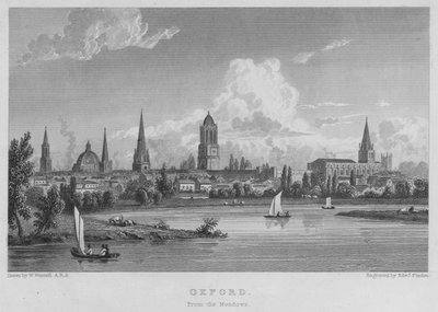Oxford, von den Wiesen aus von William (after) Westall