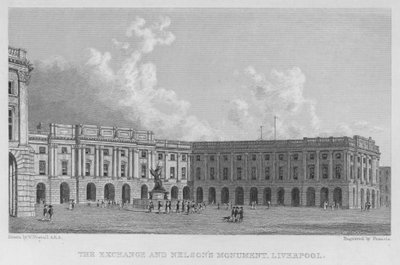 Die Börse und Nelsons Denkmal, Liverpool von William (after) Westall