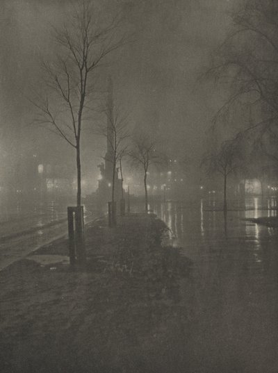 Nasse Nacht, Columbus Circle, New York, 1899 von William A. Fraser