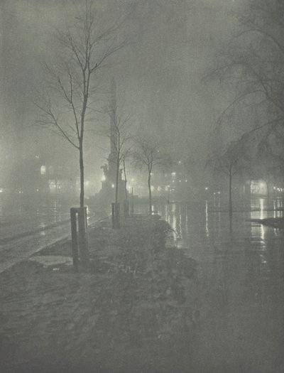 Nasse Nacht, Columbus Circle, New York von William A. Fraser
