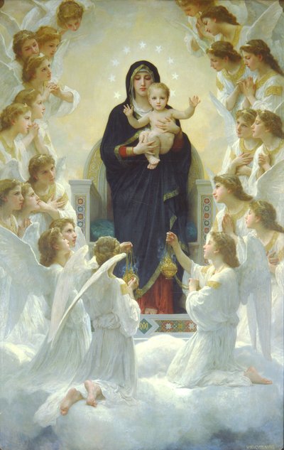 Die Königin der Engel oder Die Jungfrau mit Engeln von William Adolphe Bouguereau