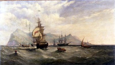 Auslaufend - Einfahrt in die Funchal Roads, Madeira von William Adolphus Knell