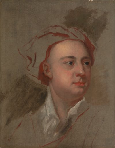 Ein unvollendetes Studium des Kopfes von James Thomson von William Aikman