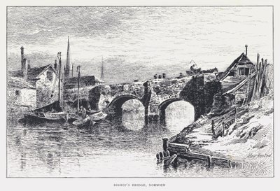 Bischofsbrücke, Norwich (Stich) von William Alexander Ansted