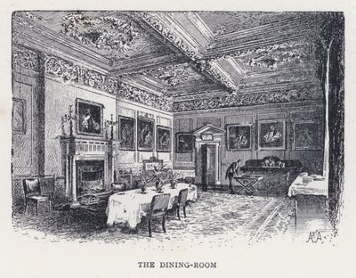 Das Esszimmer (Stich) von William Alexander Ansted