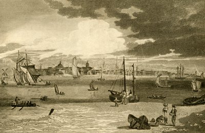 Ansicht von Liverpool, von der Fähre, Lancashire, 1808 von William Angus