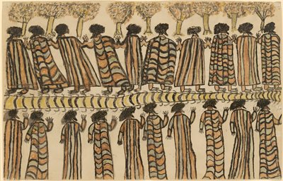 Figuren in Possumfellen von William Barak