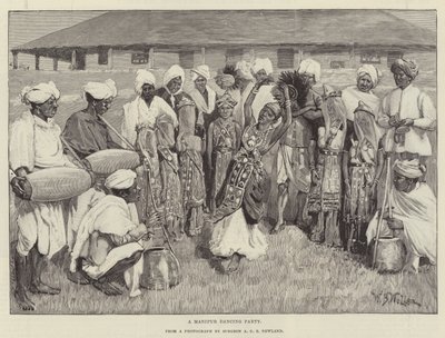 Eine Manipur-Tanzgruppe von William Barnes Wollen