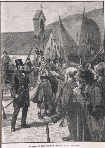 Aufgebot der Iren in Mullinahone, Illustration aus Cassell