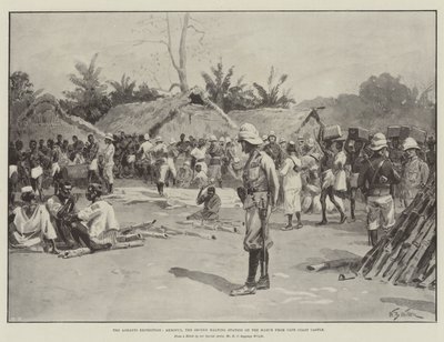 Die Ashanti-Expedition, Akroful, die zweite Haltestation auf dem Marsch von Cape Coast Castle von William Barnes Wollen