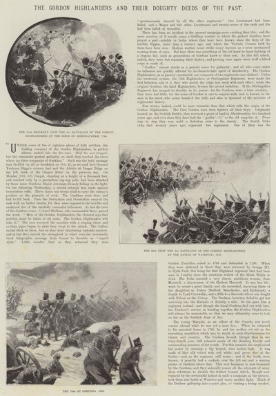 Die Gordon Highlanders und ihre tapferen Taten der Vergangenheit von William Barnes Wollen