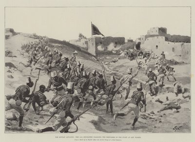 Der Vormarsch im Sudan, die 11. Sudanesen greifen die Derwische im Kampf bei Abu Hamed an von William Barnes Wollen