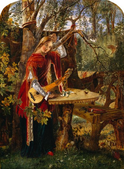 Schöne Rosamund allein in ihrem Turm von William Bell Scott