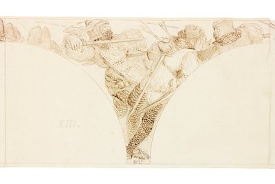 Skizze für Wandgemälde in Wallington Hall von William Bell Scott