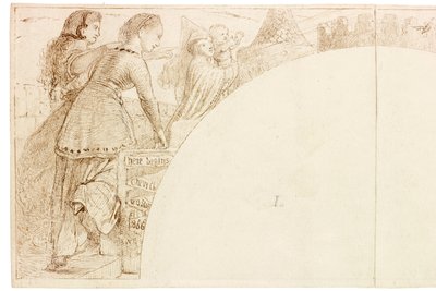 Skizze für Wandgemälde in Wallington Hall von William Bell Scott