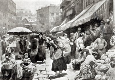 Mulberry Bend Italienische Kolonie in New York, Illustration in 