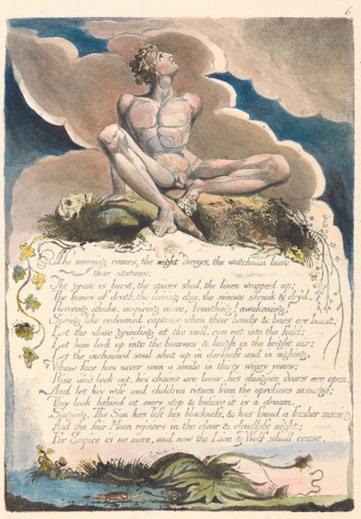 Amerika. Eine Prophezeiung, Tafel 8, Der Morgen kommt... von William Blake