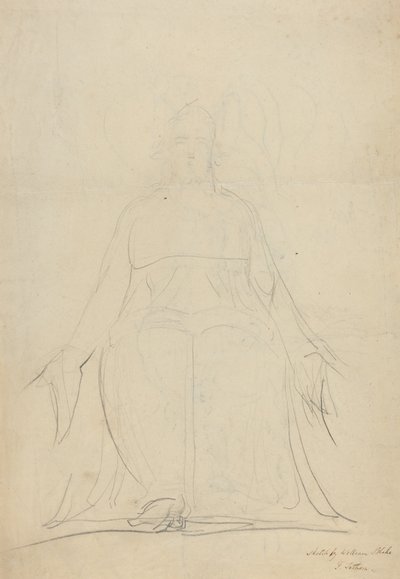 Eine aufsteigende Spirale von Figuren [recto] von William Blake
