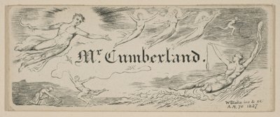 George Cumberlands Nachricht Karte, 1827 von William Blake