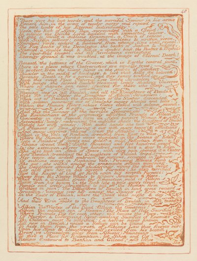 Jerusalem, Tafel 48, Dies waren seine letzten Worte... von William Blake