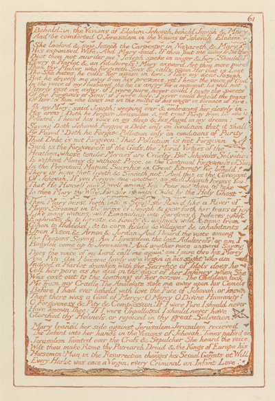 Jerusalem, Platte 61 von William Blake
