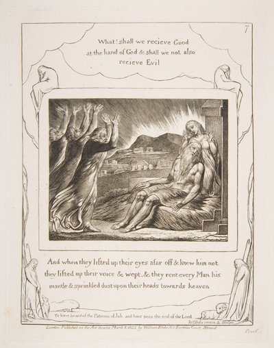 Jobs Tröster, aus Illustrationen des Buches Hiob von William Blake