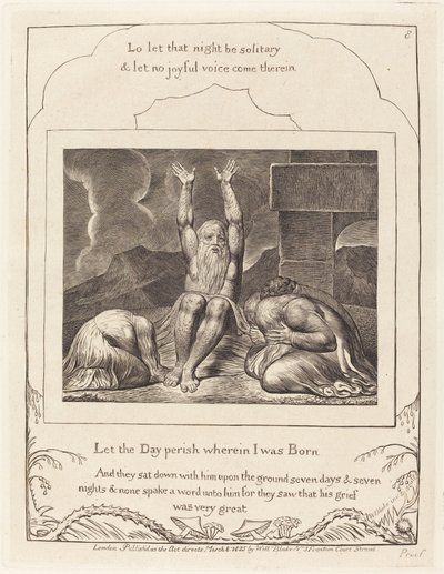 Hiobs Verzweiflung, 1825 von William Blake