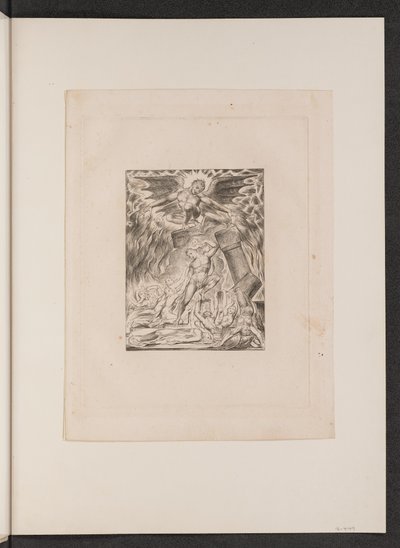Hiobs Söhne und Töchter von Satan überwältigt von William Blake