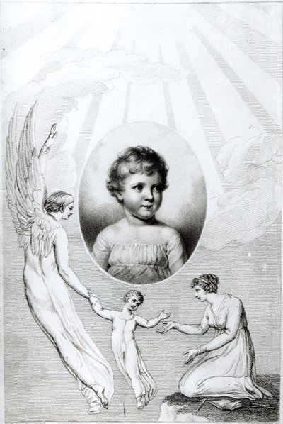 Mary Wollstonecraft Shelley (1797-1851) als Kind, graviert von Robert Hartley Cromek (1770-1812) 1805 von William Blake