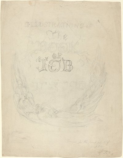 Skizze für die Titelseite der gravierten Illustrationen zum Buch Hiob von William Blake