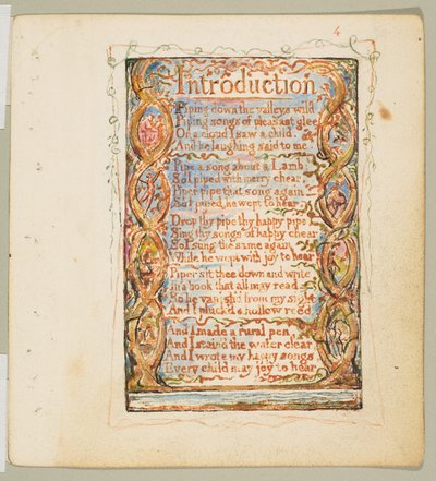 Songs of Innocence: Einleitung von William Blake
