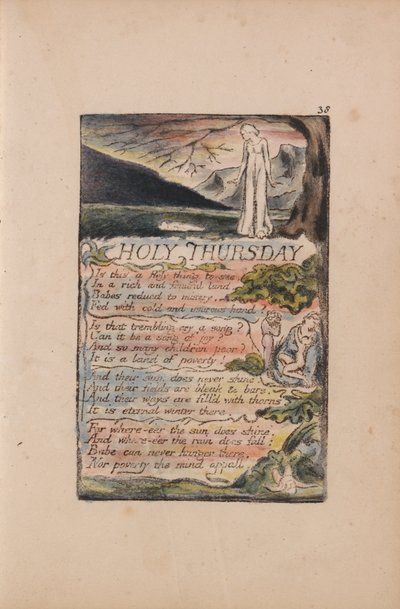 Lieder der Unschuld und der Erfahrung, Tafel 38, Heiliger Donnerstag (Bentley 33) von William Blake