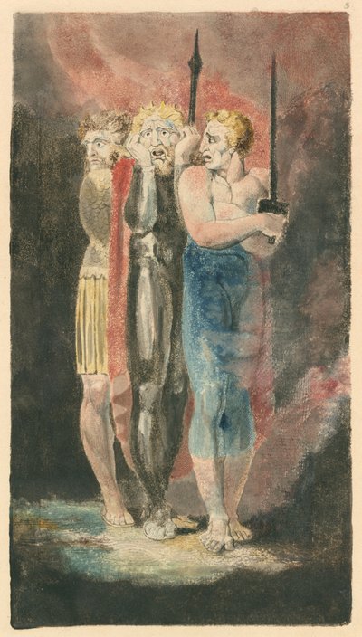Die Ankläger von Diebstahl, Ehebruch, Mord Krieg, ca. 1794-1796 von William Blake