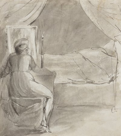 Das Totenbett (recto) von William Blake