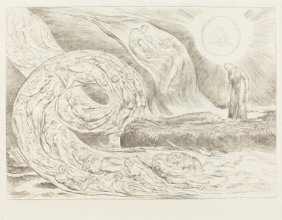 Der Kreis der Wollüstigen; Paolo und Francesca von William Blake