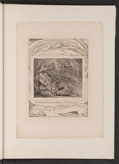 Der Herr antwortet Hiob aus dem Wirbelsturm von William Blake