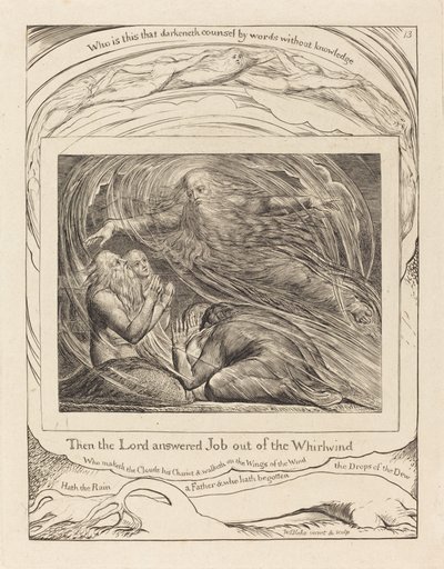 Der Herr antwortet Hiob aus dem Wirbelwind von William Blake