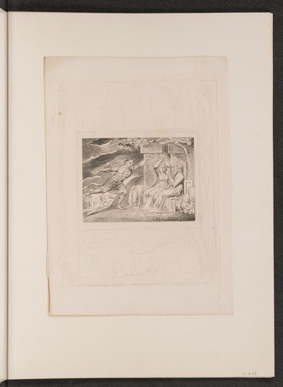 Die Boten erzählen Hiob von seinen Unglücken von William Blake