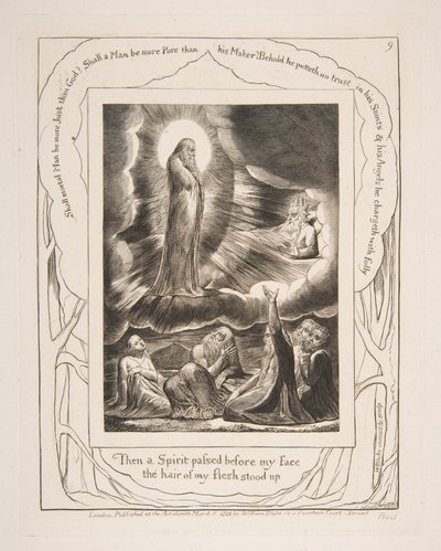 Die Vision von Eliphaz, aus Illustrationen des Buches Hiob, 1825-26 von William Blake