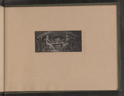 Thenot und Colinet essen ihr Abendessen, 1821 von William Blake