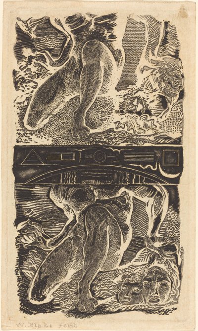 Unbekanntes Thema Lass ihn in den Himmel schauen und in der hellen Luft lachen, möglicherweise ca. 1805 von William Blake