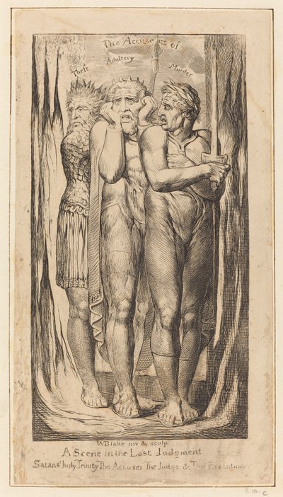 Krieg Die Ankläger von Diebstahl, Ehebruch, Mord, ca. 1803-1810 von William Blake