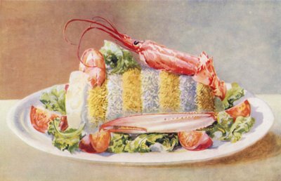 Gekleideter Kabeljau mit Flusskrebsen von William Bradshaw Handforth