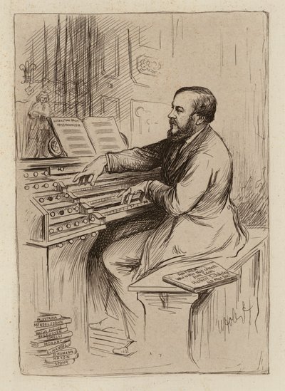 Sir Herbert Oakeley, Professor der Musik (Stich) von William Brassey (after) Hole